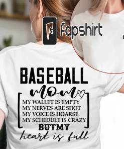 Baseball Mom Wallet is Empty Heart is…