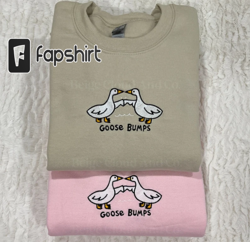 Goose Bumps Embroidered Sweatshirt