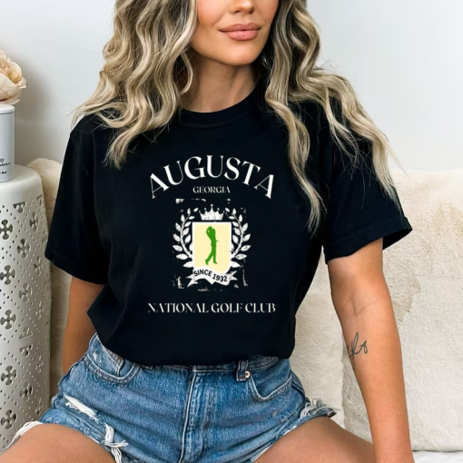 Vintage Augusta Georgia National Golf Club With Golfer Printed Sweatshirt, Augusta Vintage Style Golf Sweatshirt