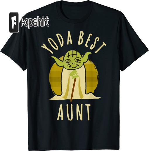 Star Wars Yoda Best Aunt Cartoon Yoda T-Shirt