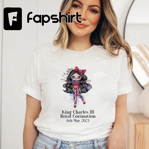 Children’s Coronation T-shirt – King Charles III Coronation Celebration T-Shirt Official Fashion Girls Personalised