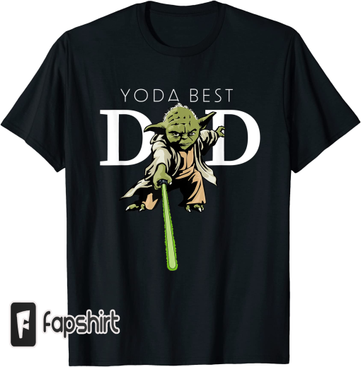 Star Wars Yoda Lightsaber Best Dad Father’s Day T-Shirt