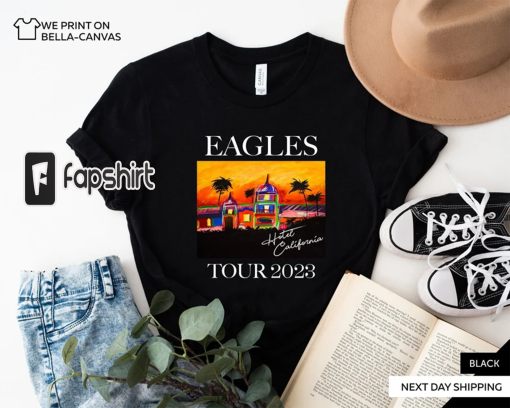 The Eagles Hotel California Tour 2023 T-Shirt, Eagles Concert, Music Tour Shirt, Rock Tour 2023, A1105