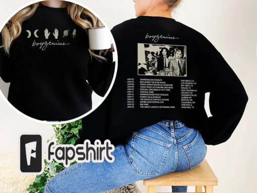 Vintage Boygenius Merch double sided shirt, Boygenius Band Tour 2023 double sided shirt, ReSET Tour 2023 Shirt, Trendy Shirt, Indie Rock Music Tour 2023 Merch