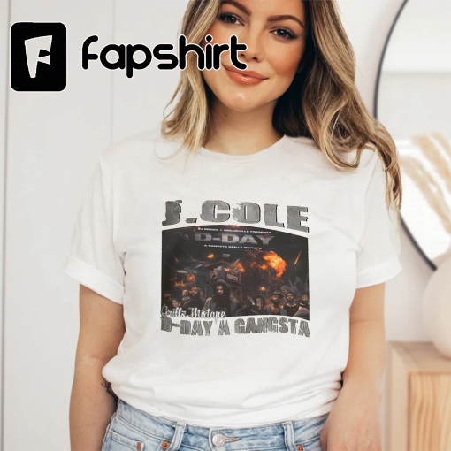 J.Cole Rap Shirt, J.ColeI D-Day A Gangsta Grillz Mixtape Rapper 90s Sweatshirt