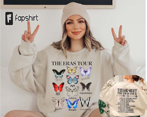 Taylor Eras Tour 2023 Shirt, Swiftie The Eras Tour Butterfly T-Shirt, Taylor’s Version Clothing, Swiftie Shirt