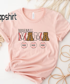 Personalized Baseball Mom Shirt With Kids Name,…