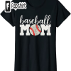 Baseball Heart Shirt Cute Mom Dad Men Women Softball Gift T-Shirt