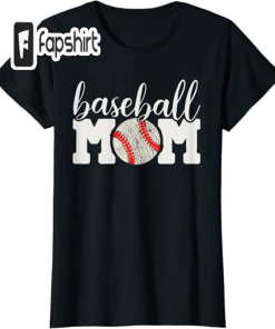 Womens Baseball Mom Shirt Gift – Cheering…