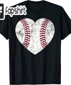 Baseball Heart Shirt Cute Mom Dad Men…