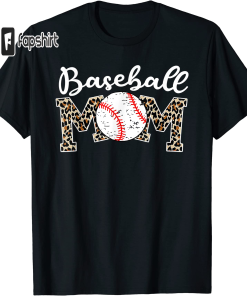 Softball Baseball Mom Leopard Tee Mother’s Day…