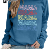 ALLTB Dog Mom Sweatshirt Women Dog Mama Shirt Pullover Cute Dog Sweater Long Sleeve Letter Print Tshirt Tops