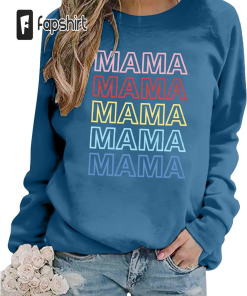 Mama Sweatshirt Women Funny Letter Print Mama…