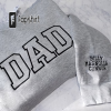 Personalized Dad and mom  Embroidered Crewneck Sweatshirt Embroidered Dad and mom Crewneck