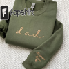 Personalized Dad and mom  Embroidered Crewneck Sweatshirt Embroidered Dad and mom Crewneck