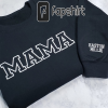 Personalized Embroidered Mama Sweatshirt Mama crewneck with Kid’s Names Mama Crewneck Custom Mama Sweatshirt Personalized gifts for mother