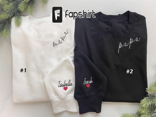 Personalized Embroidered Mama Sweatshirt Mama crewneck with Kid’s Names Mama Crewneck Custom Mama Sweatshirt Personalized gifts for mother