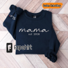 Personalized Mama Sweatshirt with Kids Names Sleeve, Custom Momma Sweater, Mom Sweatshirt, Gift for Mother, Childs Names on Sleeve Cute