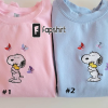 Snoopy Love Crewneck Embroidered Sweatshirt |Valentine’s day| Custom Made