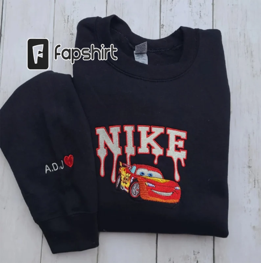 Adventures of Lightning McQueen Embroidered Sweatshirt, Cars McQueen Couple embroidered Sweatshirt, Sally Carrera embroidered custom