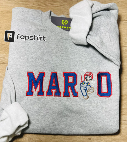 Mario world Inspired Sweatshirt Inspired ,Game world Inspired T-shirt – Mario New Park Embroidered Hoodie