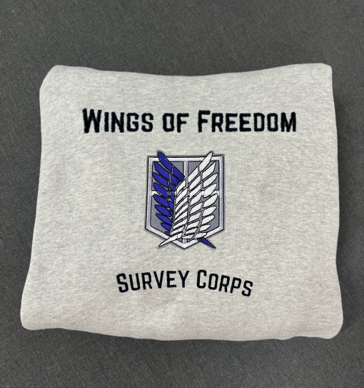 Wings of Freedom Survey Corps Embroidered Sweatshirt