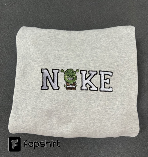 Shrek Embroidered Sweatshirt, Embroidered Crewneck Sweatshirt Hoodie