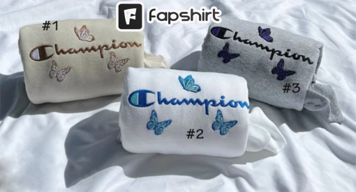 Cham-pion Butterfly Embroidery Crewneck Sweatshirt