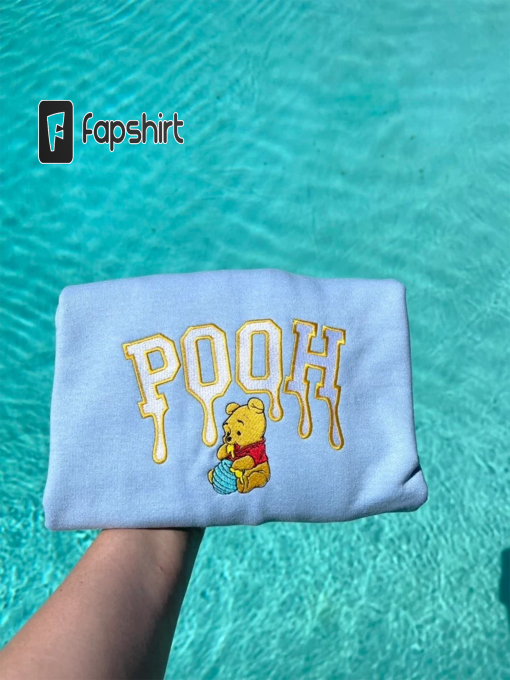 fully embroidered Winnie the Pooh inspired sweatshirt or hoodie