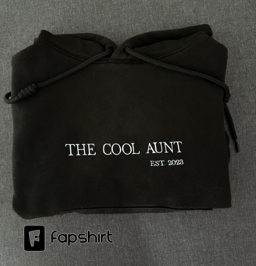 The Cool Aunt Embroidered Sweatshirt, Embroidered Crewneck Sweatshirt Hoodie