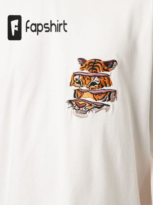 Summer Fashion Tiger Embroidery Polo sweatshirtXhoodie