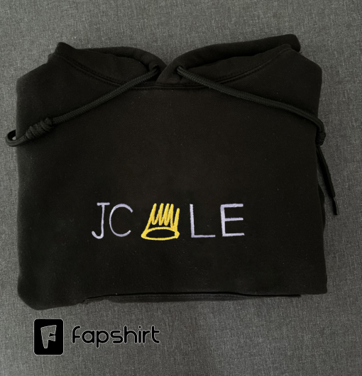 J. Cole Crewneck Embroidered Sweatshirt, J Cole Sweatshirt, Embroidered Hoodie