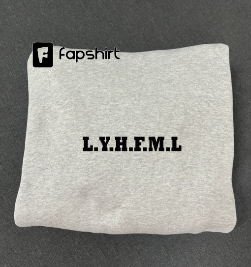 LYHFML embroidery Embroidered Sweatshirt, Embroidered Crewneck Sweatshirt Hoodie