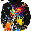 LAIDIPAS Unisex 3D Print Hoodies Novelty Pullover Colorful Graphic Hooded Sweatshirt with Pocke for Men Women