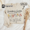 Personalized Grandma’s Garden Birth Month Tshirt , Mom’s Garden Tshirt, Birth Month Flower Family, Mothers Day Gift for Grandma.