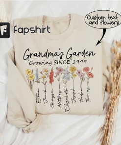 Personalized Grandma’s Garden Shirt, Custom Birth Month…