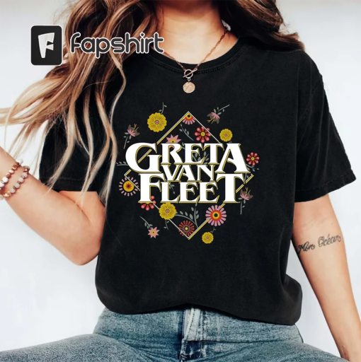 Greta Van Fleet Shirt, Greta Van Fleet Merch, Greta Van Fleet Tshirt, Retro Greta Van Fleet Shirt, Dream In Gold Tour 2023 Tshirt.