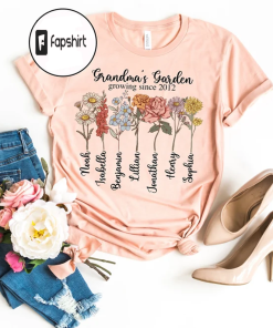 Nana’s Garden Growing Since Shirt with Custom…