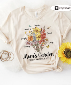 Personalized Mom’s Garden Shirt, Custom Birth Month…