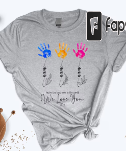 Hand Print For Mothers Day Shirt, Personalized…