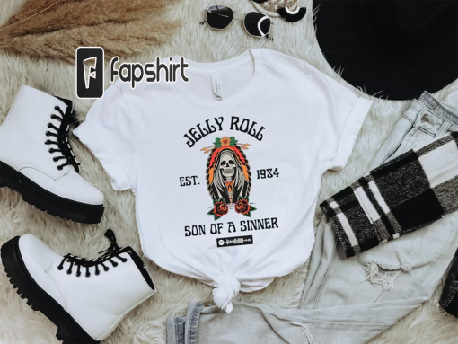 Jelly Roll Tshirt, Son of A Sinner, Concert Tee, Concert Shirts, Rock Shirt, Bunniexo, Tshirt for Rock Concert, Rapper, Jellyroll