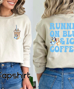 Running on Blue And Iced Coffee Shirt,…