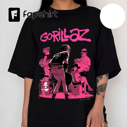 Limited Gorillaz Custom T-shirt, Gorillaz Vintage T-shirt, Gorillaz Rock Band Tee, T-shirt for men, for women, Fan gift, Birthday Gift