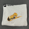 SWOOSH X SANDAI KITETSU Embroidery Sweatshirt, Embroidered Crewneck Sweatshirt Hoodie