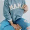 Chanel melt Embroidery Sweatshirt, Embroidered Crewneck Sweatshirt Hoodie