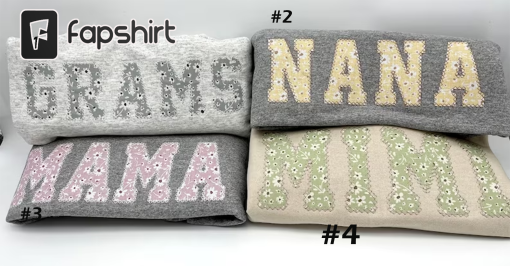 Nana Embroidered Sweatshirt Gift | Mothers Day Gift | Winter Apparel | Floral Nana Shirt | Birthday Gift