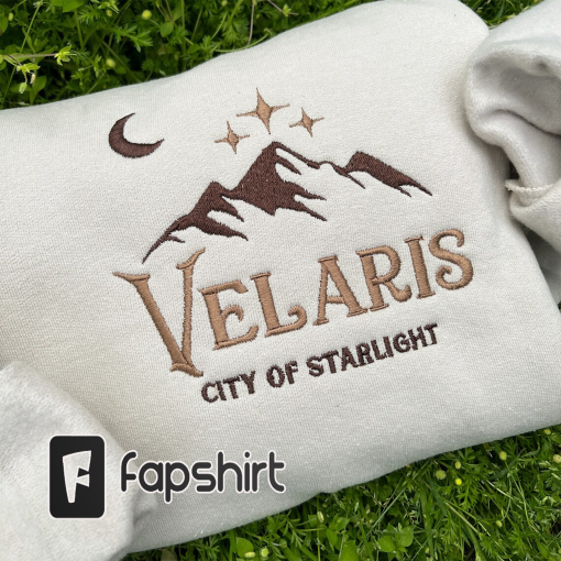 Embroidered Velaris Sweatshirt – Embroidered Crewneck Sweatshirt – City of Starlight, Acotar, Rhysand gift for her