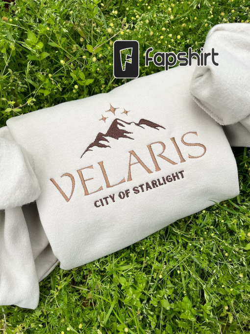 Embroidered Velaris Sweatshirt, Embroidered Crewneck Sweatshirt, City of Starlight, The Night Court, SJM merch, A court of Thorns and ROSES