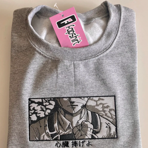 Shinzou Sasageyo – Give Your Hearts Manga Panel Embroidered sweatshirt/hoodie/t shirt Anime Weeb Streetwear custom aot