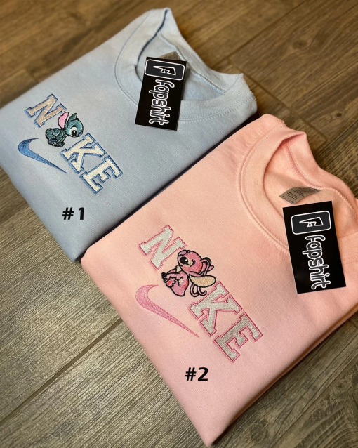 Stitch & Angel Embroiderd Crewnecks